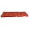 60-inch by 19-inch Tufted Solid Outdoor Spun Polyester Loveseat Cushion Orange-Color